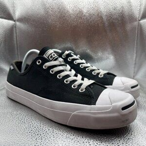 Size M10/W11.5 Converse Jack Purcell Pro Low Unisex Black White Sneakers 165339C